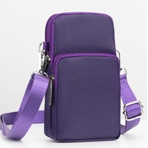 Crossbody Bag Cell Phone Sleeve Concert Venue Bag Adiustable Strap Arm Wrist NWT